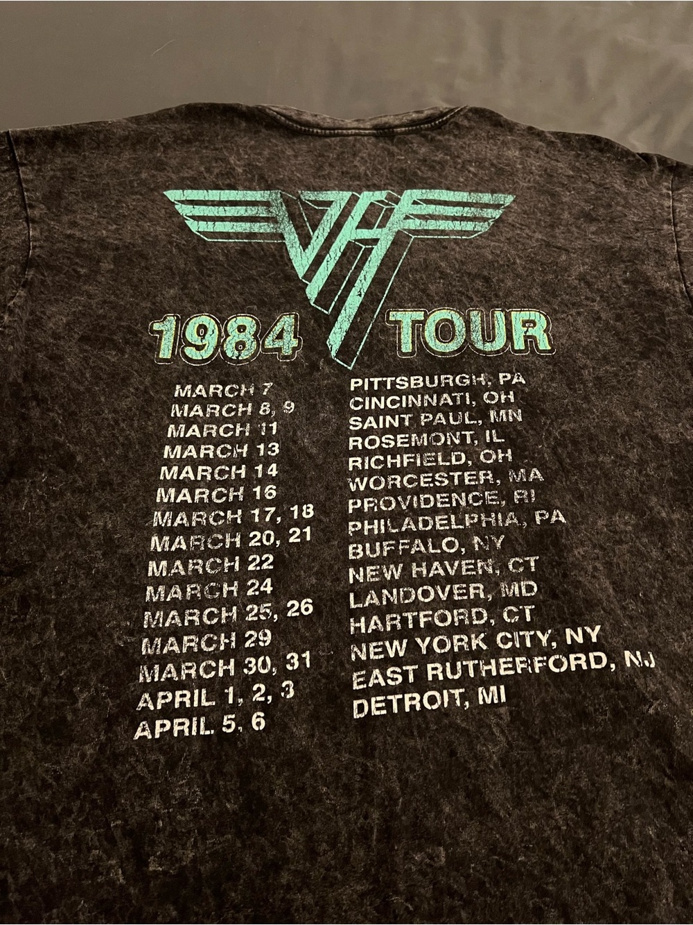 Van Halen 1984 Tour of the World Concert Graphic double sided print t-shirt - Picture 5 of 5
